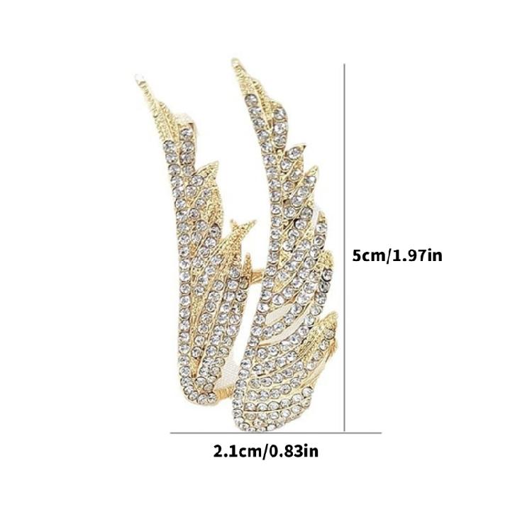 Vintage Inspired Crystals Feather Brooch Fashion Accessory for Women Day To Night Outfits Party Wedding