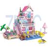 1 Change 2 Friends City House Summer Holiday Seaside Villa Apartment Slide Building Blocks Sets Figures Toys for Kid Girls Gift