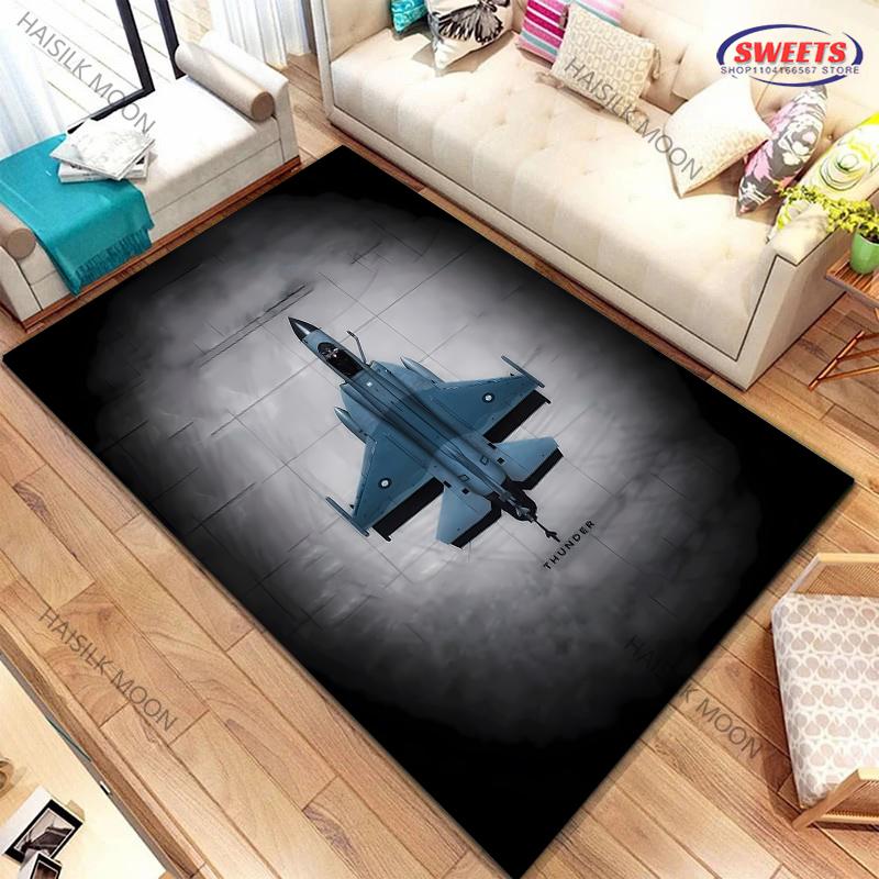 17 Style Airport Landing Strips Top View Aircraft Carpet Rug for Bedroom Living Room Home Sofa Decor, Kids Non-Slip Decor Mats