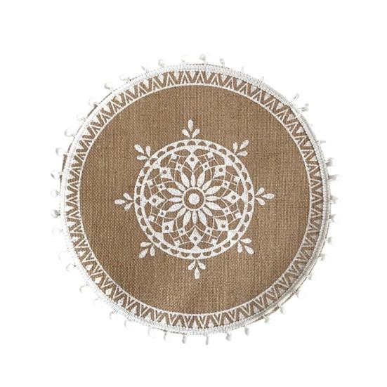 Ronde Jute Placemats voor Tafel, Geweven Jute Onderzetters, Rustieke Natuurlijke Vezel Matten voor Borden Kopjes, Boerderij Keuken Eetkamer Decor