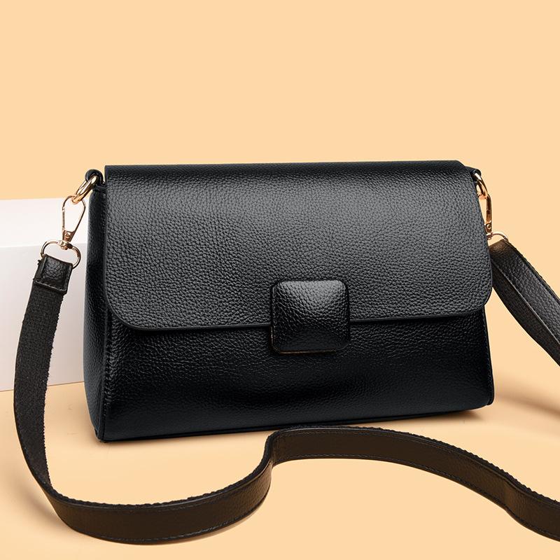 Женская мода однотонная простая сумка подмышку сумка через плечо