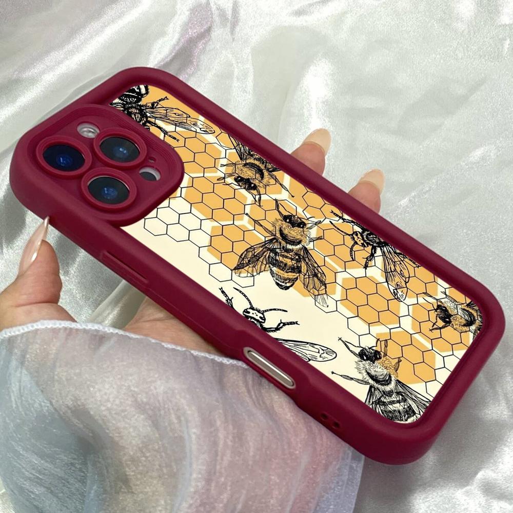 JT288 Honeycomb Art for iPhone 17 16 15 14 13 12 Pro Max Samsung S26 S25 Ultra A17 A16 A07 A56 A06 A15 Xiaomi 15T Redmi 15c Note 14 13 12 11 Soft Case
