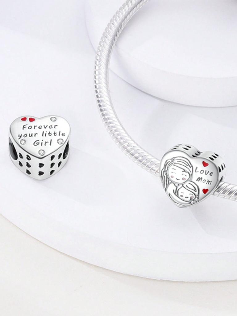 Charms Plata Copper Colors Family Love Beads Charm Beads Charm Pendant For Original Bracelet For Women Diy Jewelry Love Gift