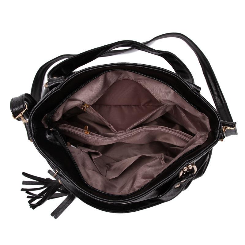 New Large Capacity Soft Leather Women's Handbag European and American Fashion Tote Bag Mom One Shoulder Crossbody Bag women