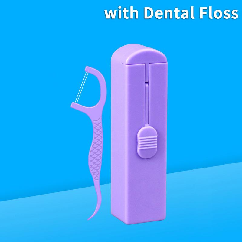 

Automatic Dental Floss Storage Protable Floss Picks Dispenser Box Fruit Flavored Toothpicks Double-line Teeth Cleaning Tool