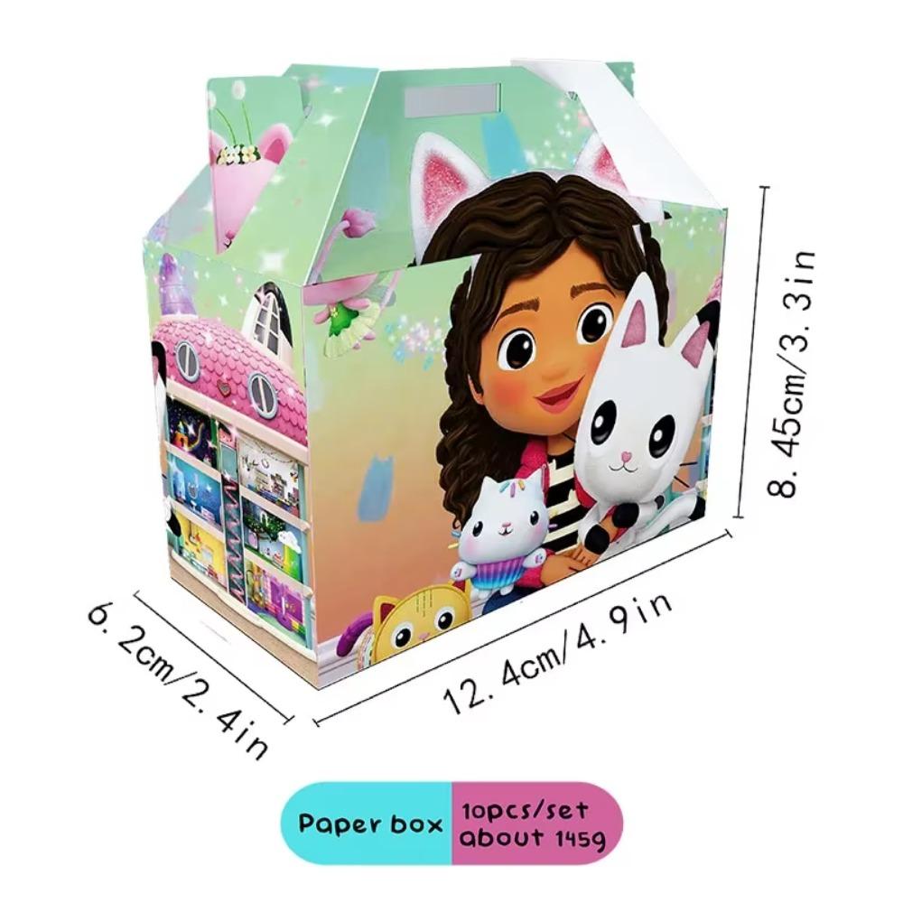 Gabby Birthday Party Plates Cups Napkin Balloons Cat Dollhouse Party Supplies Disposable environmental Tableware Picnic portable