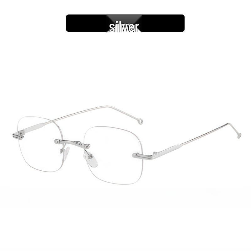 Pure Desire Frameless Celebrity-Style Gold Wire Anti-Blue Myopia Glasses