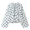 European and American Style, New Women's Clothing, Fashion, Versatile, Temperament Three-color Back Split Polka Dot Shirt