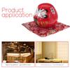 TOYMYTOY Daruma Ceramic Daruma Traditional Red Figurine, Japanese-Style Decor, Motif, Cute, Auspicious, Gift, Craft,