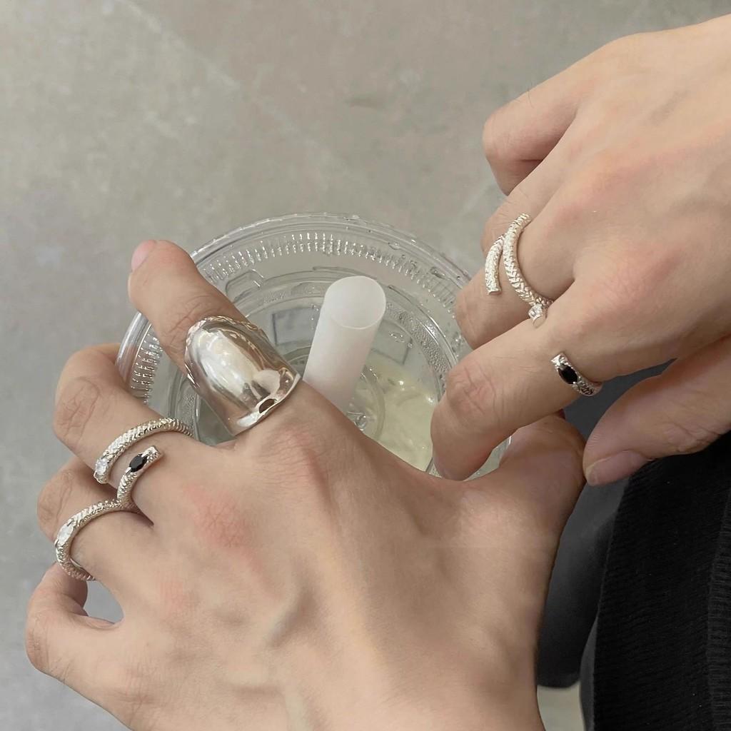 Elegant High-end Copper Gemstone Ring For Women With Unique Adjustable Open Design