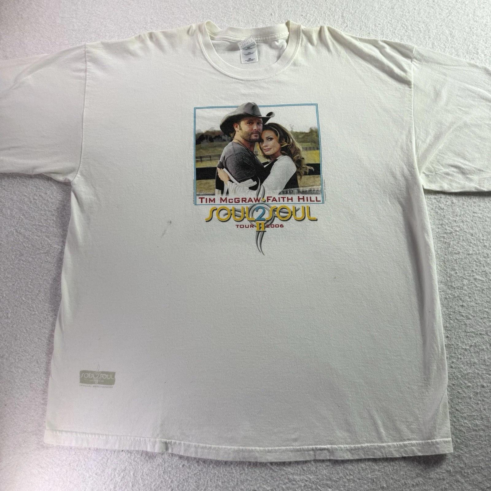 

Vintage Tim Mcgraw Faith Hill T Shirt Soul 2 Soul Concert Tour Double Sided 2XL L