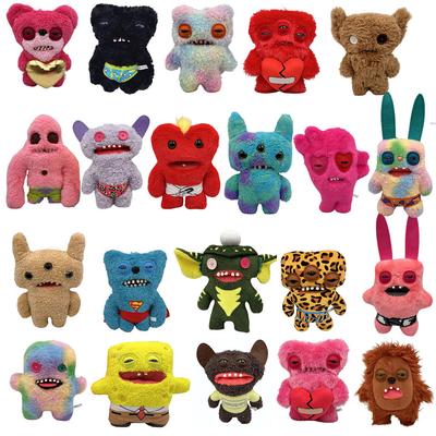 Ugly Cute Fuggler Monster Plush Keychain Yabao with Big Funny Teeth Soft Stuffed Animal Toy for Bag Charm