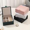 Portable Travel Jewelry Box - Mini Pu Leather Case With Soft Velvet Interior Compact Organizer For Rings Earrings Necklaces