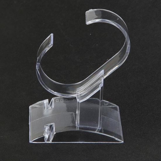 Przezroczysty stojak na zegarek w kształcie litery C Stojak na bransoletkę Biżuterię na nadgarstek do domu Biurka Lady Sklepowej