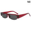 Small Rectangle Women Sunglasses Vintage Clear Lens Men Half Frame Eyewear Shades Uv400