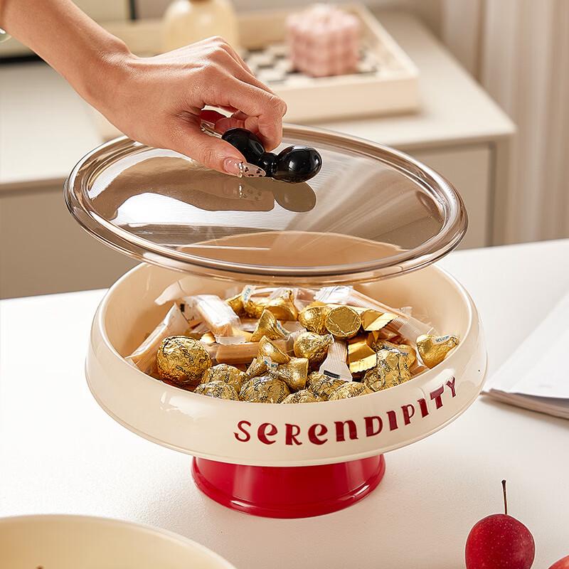Minimalist High-Footed Plastic Fruit & Snack Plate