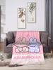 Asamimichaan Cute Asamimi Blanket Soft Warm Street Trend Plush Throw for Couch Bed Picnic Flannel Bedspread Cover
