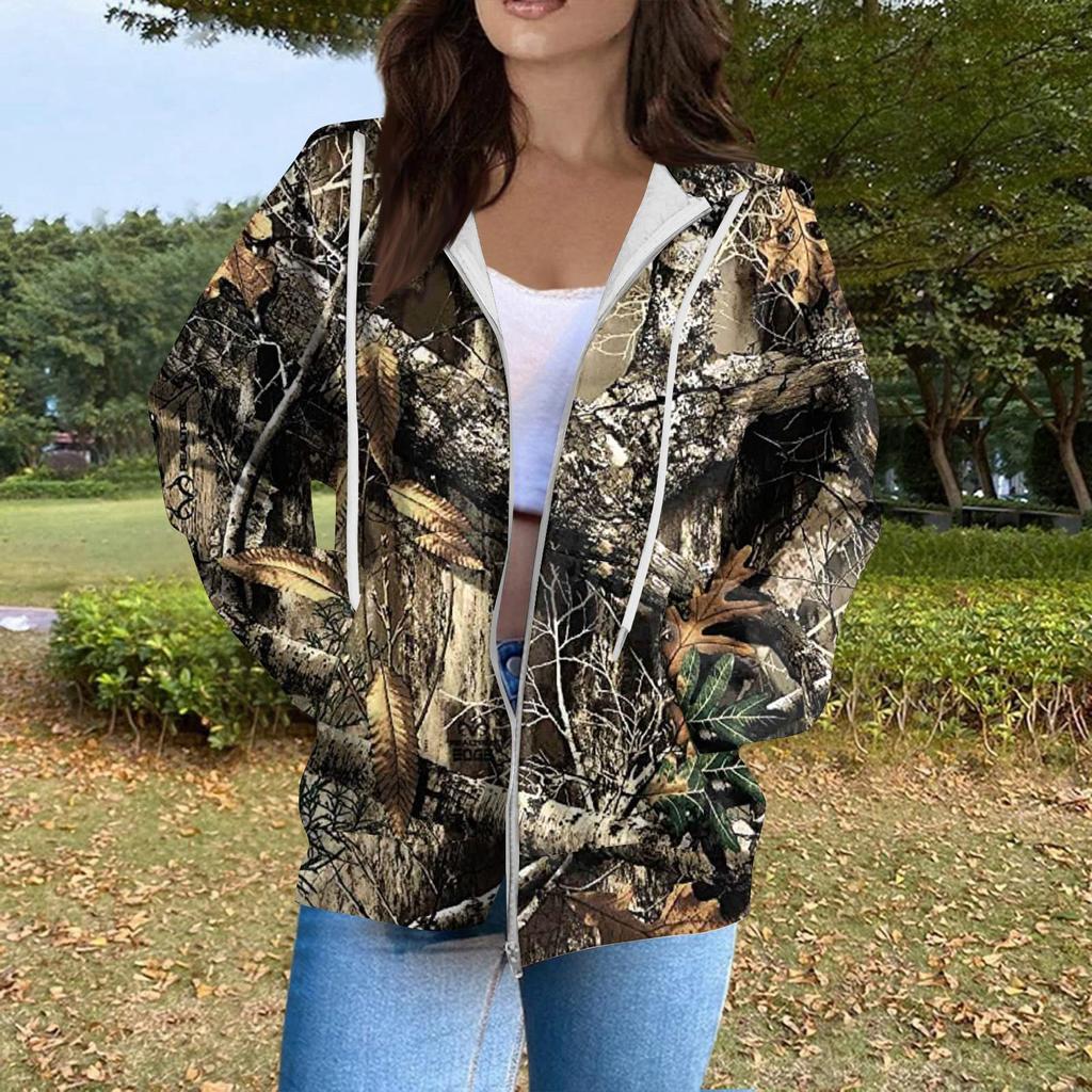 Women's Fashion Casual Halloween Printed Sweatshirt Long Sleeve With Pocket Cardigan Jacket Zipper Hoodie Coat