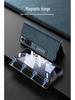Samsung Z Fold5 Leather Case: Magnetic Hinge, Full Coverage, Stand, Cross-Border Protection