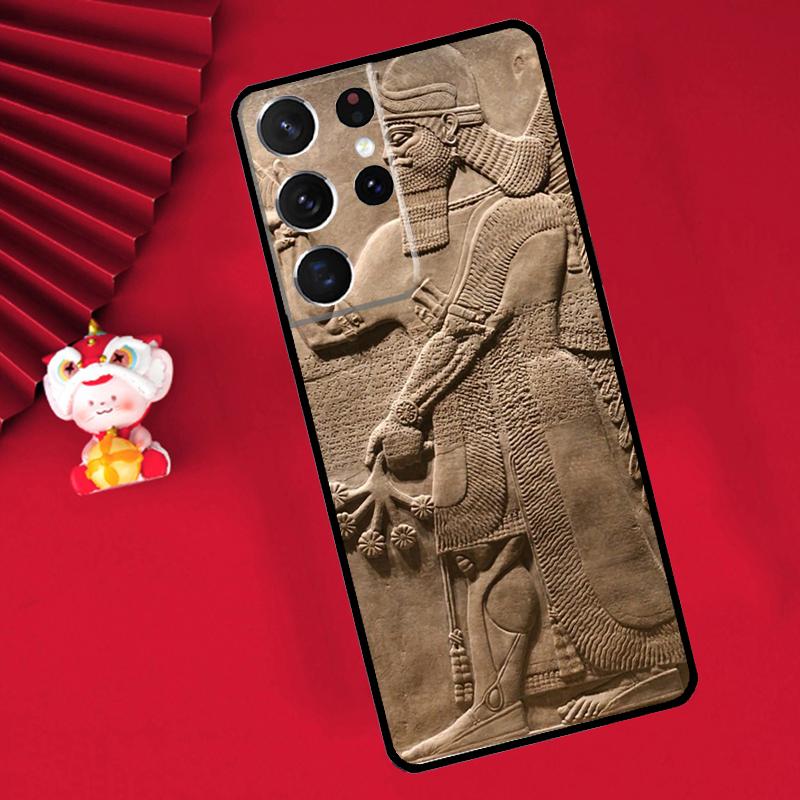 Egypt Cuneiform Akkadian Pharaoh Case For Samsung Galaxy S24 S23 S25 S26 Ultra S20 FE S21 S22 Plus S10 S25 FE Cover Funda