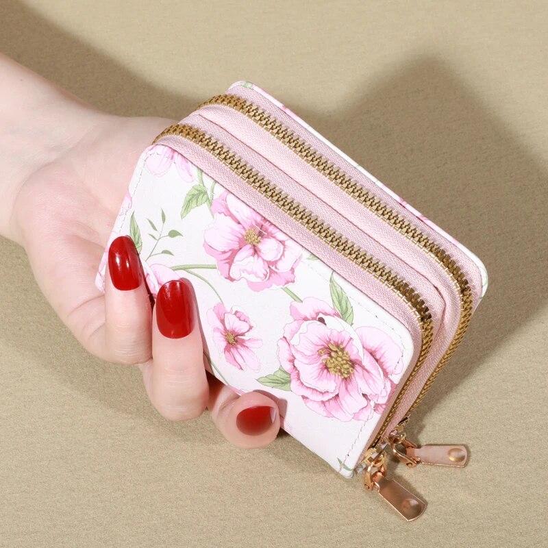 Мини-минималистичный короткий кошелек, кошелек для мелочи на молнии по периметру, классический женский чехол для кредитных карт