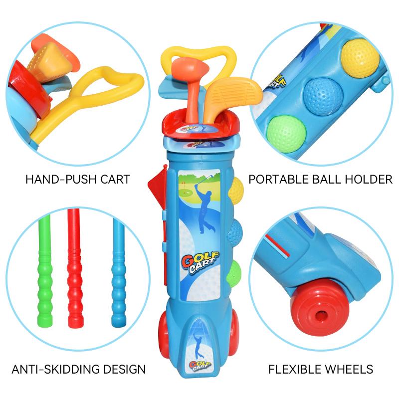 Toddler Golf Set Children Minigolf Play Sport Game Practice Indoor And Outdoor Sports Fitness Ball Outdoor Toys For Boys Girls