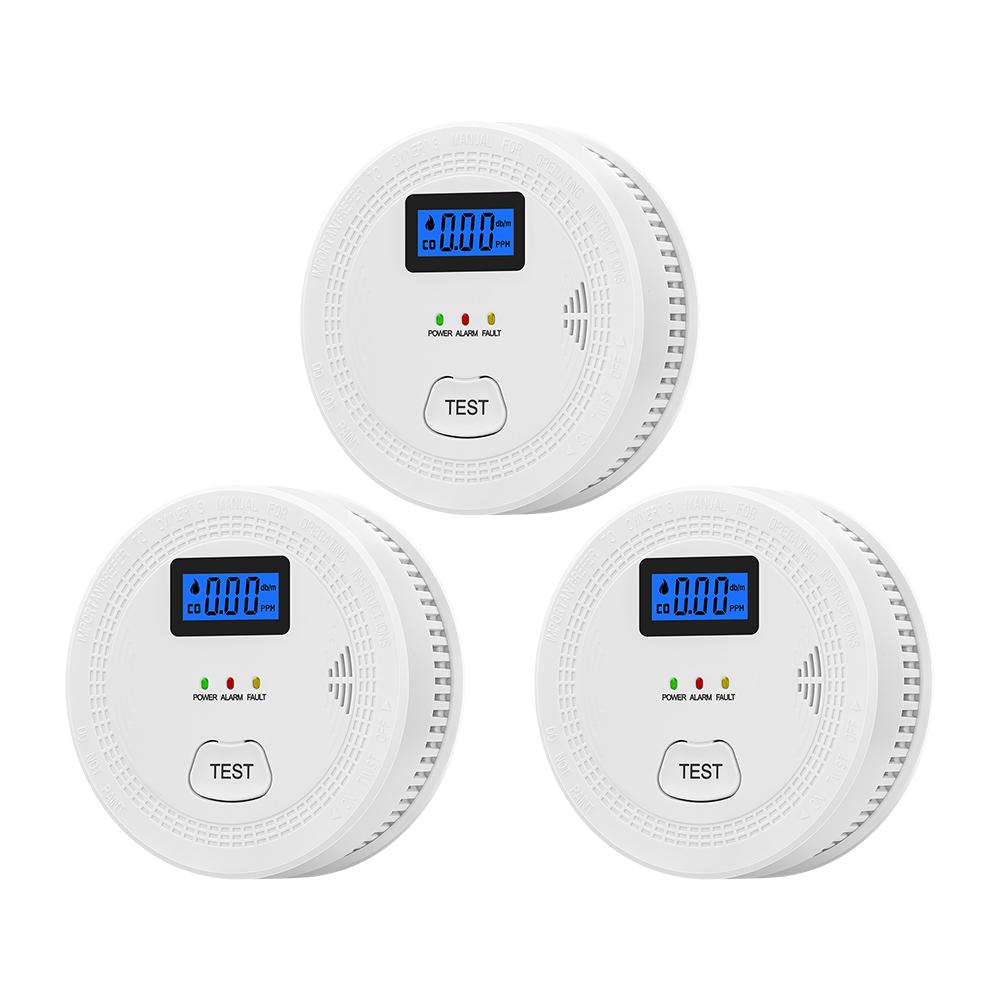 Smoke and Carbon Monoxide Detector Dual High Stability Sensors Smart Smoke Detector Sound Light