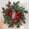 DIY Xmas Tree Garland Realistic Pine Cone Wall Hanging Floral Wreath  Photographic Prop