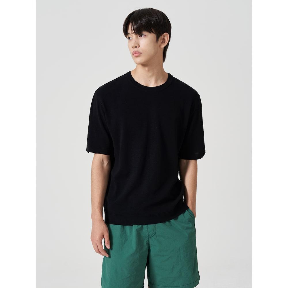 8Seconds Half Milano Round Neck Short Sleeve Knit Navy (424751Ly2R) Navy/M