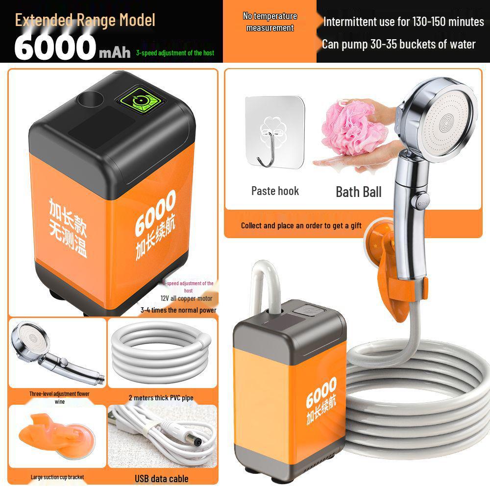 Rural Country Portable Electric Shower Head for Outdoor Use