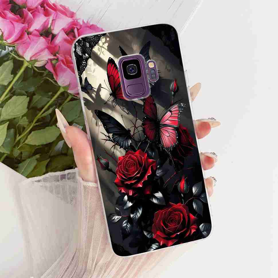 Protective Cases For Samsung Galaxy S9 Plus Soft Silicone Back Cover For Samsung S9Plus S9+ Summer Fresh Butterfly Shell Capa
