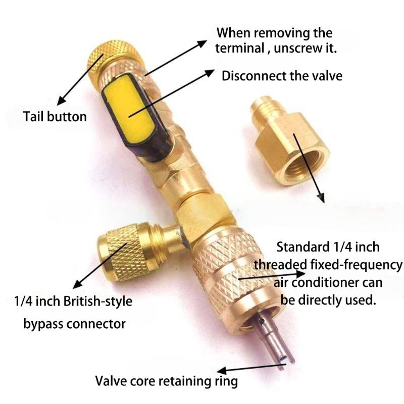 Narzędzie do wyjmowania rdzeni zaworów HVAC o wysokiej wydajności z wbudowanym portem próżniowym dla systemów chłodniczych R410A, w zestawie 20 rdzeni