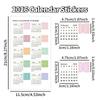 Diy Scrapbook 2026 Calendar Stickers 2 Sheets Cartoon Monthly Planner Stickers Self-adhesive Simple Calendar Tags