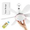 Mini-Deckenventilator mit Licht LED Professionelle Fernbedienung Intelligente Glühbirne Ventilator SMD Hohe Helligkeit Elektrischer Deckenventilator für Büro
