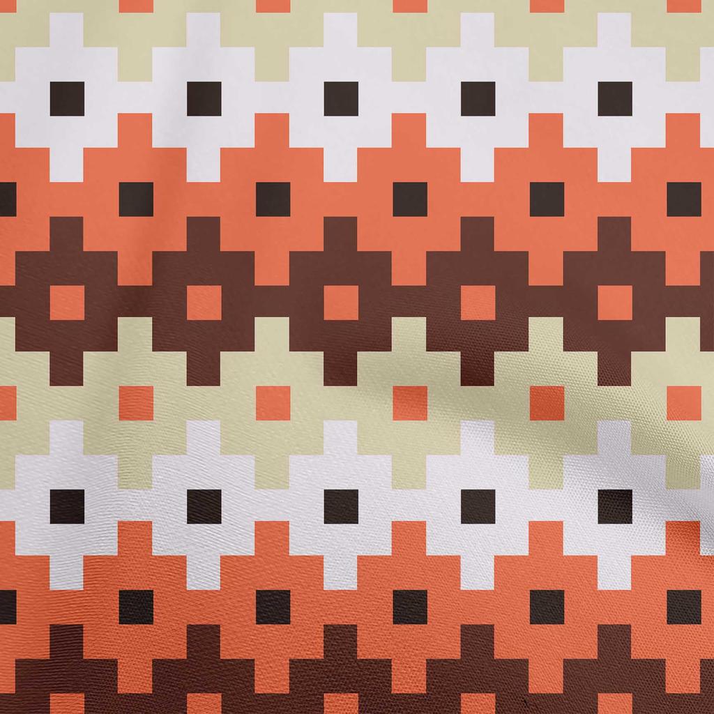 oneOone Georgette Viscose Dark Magenta Fabric Geometric Craft Projects Decor Fabric Printed By The Yard 42 Inch