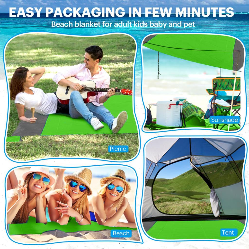 Portable Foldable Picnic Mat Water Resistant Outdoor Camping Oversized Mat Suitable for Backyard Party