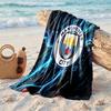 Manchester City Baskılı Mikrofiber Plaj Havlusu Hızlı Kuruyan Emici Büyük Havlu Plaj Yüzme Seyahat İçin