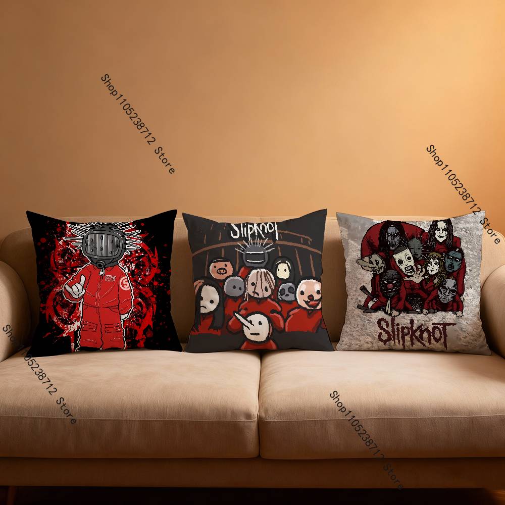 Band Cool S-Slipknot Pillowcase Pillowslip Cushion Plush Boys Girls Cartoon Anime Kawaii Decoration Kids Birthday Cute Gifts