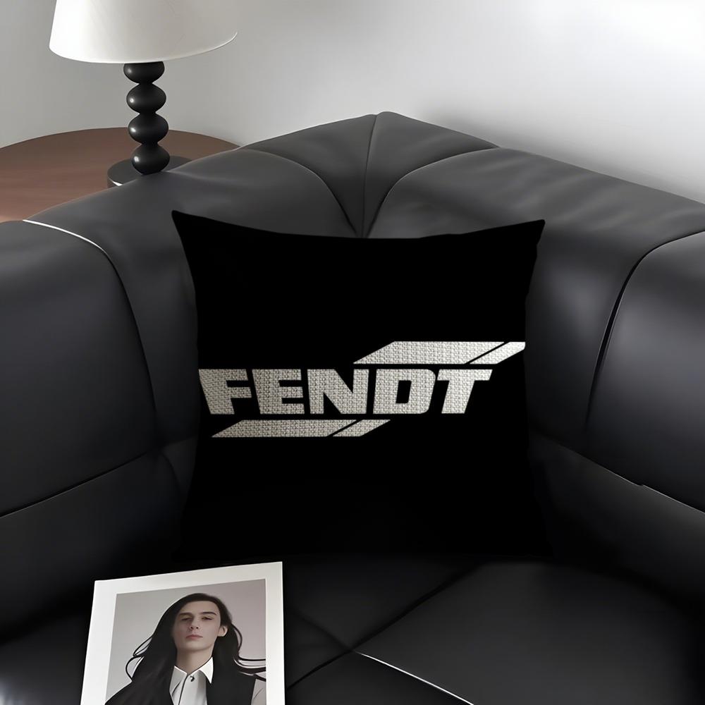 Luxury F-Fendt Cushion Cover Summer Breathable Linen Organic Fabric Double-Sided Printing Sofa Pillow Case Home Decor