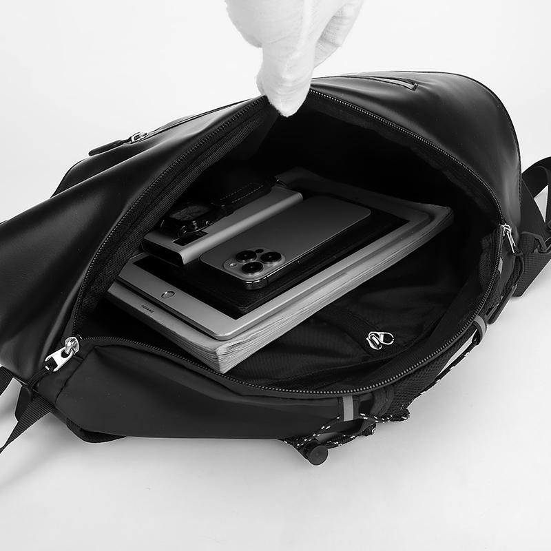 Men's Backpack Multi-Function Crossbody Bag Large Capacity Chest Bag Riding Bag