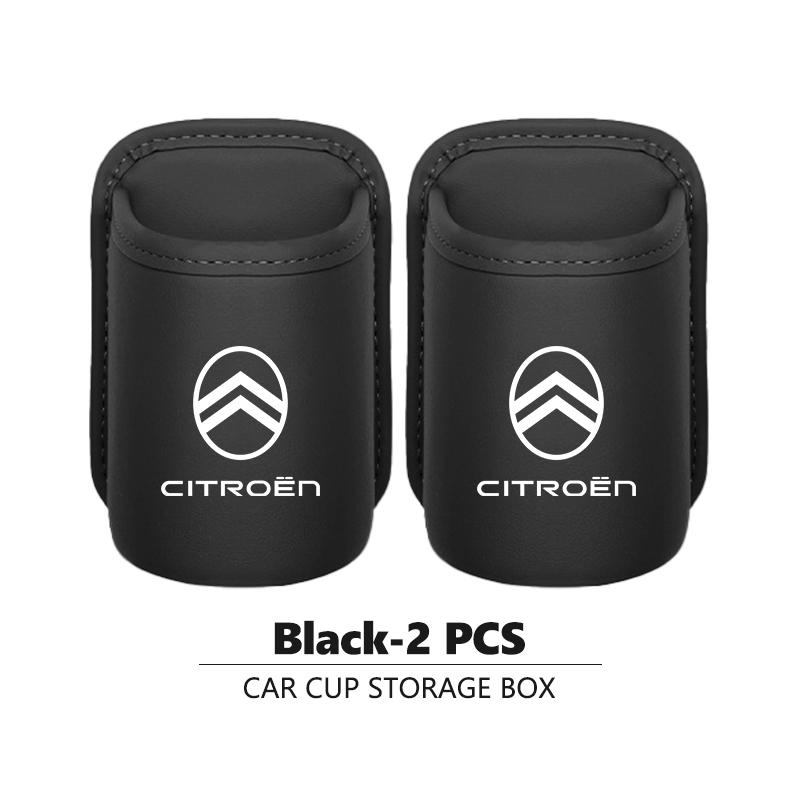For Citroen Car Door Cup Holder Leather Automotive Drink Rack Storage Bin C4 C3 C5 C1 C2 C6 VTS C4L DS3 DS4 DS5 Grand Berlingo