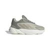 Adidas Originals Ozelia Elastic Lace Comfortable Versatile Shock Absorption Low Top Kids Casual Shoes Kids Casual Shoes Gray White IE3409