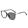 Unisex Retro Cat Eye Pochromic Glasses Trendy Color Changing Reading Glasses for Men Women Fashion Outdoor Sunglasses+4.0