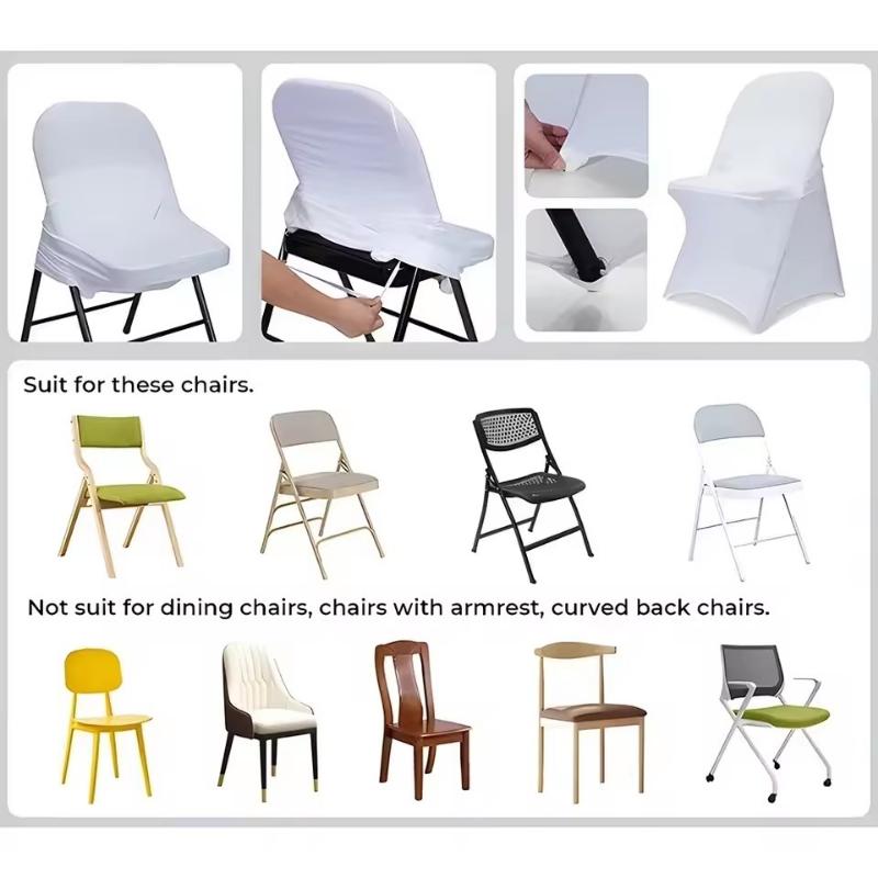 1/2/5 PCS Stretch Spandex Wedding Chair Cover for Weddings Birthdays Parties Events Hotels Banquets