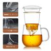 Pokaro Tea Mug with Strainer, Heat-Resistant Glass Teacup, 520ml, Clear, with Lid, Stovetop and Microwave Safe, Perfect for Tea, Loose Tea, Craft