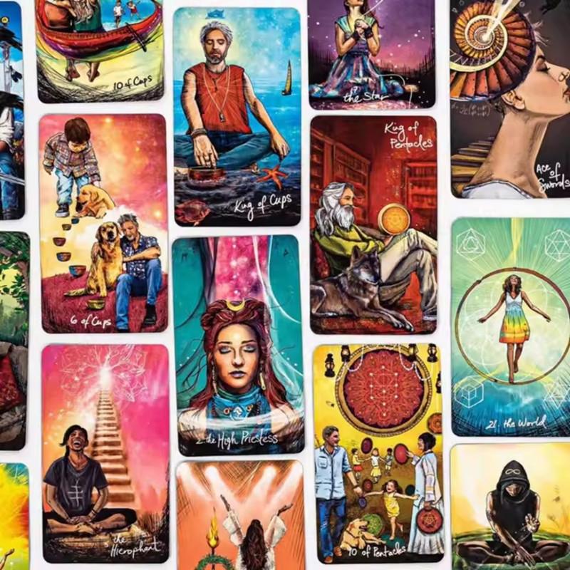 The Light Seers Tarot-Tischkarte, Orakel-Wahrsagespiel, Deck, Party-Astrologiekarten, Orakelkartenspiel für Frauen und Mädchen, Tarotkarten