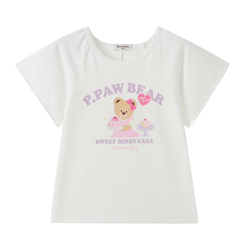 PawinPaw Girls  Cartoon Bear Short-Sleeve T-Shirt 150
