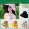 Stylish Sunshade Cap With Wide Brim And Polyester Material For Summer Outdoor Activities