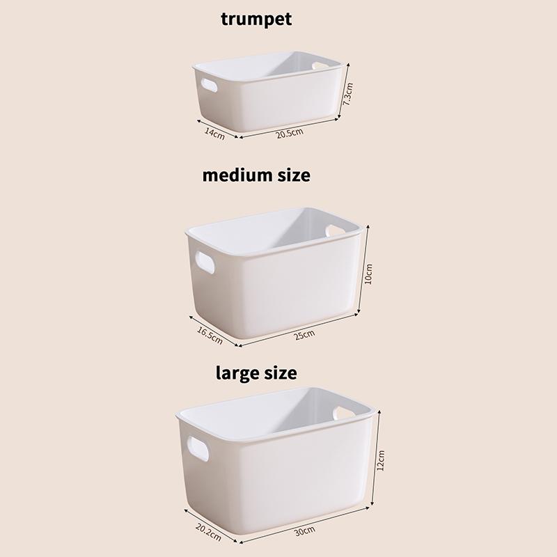 Desktop Storage Box Dormitory Sundries Plastic Cosmetic Storage Box Bathroom Kitchen Sorting Storage Basket Bins