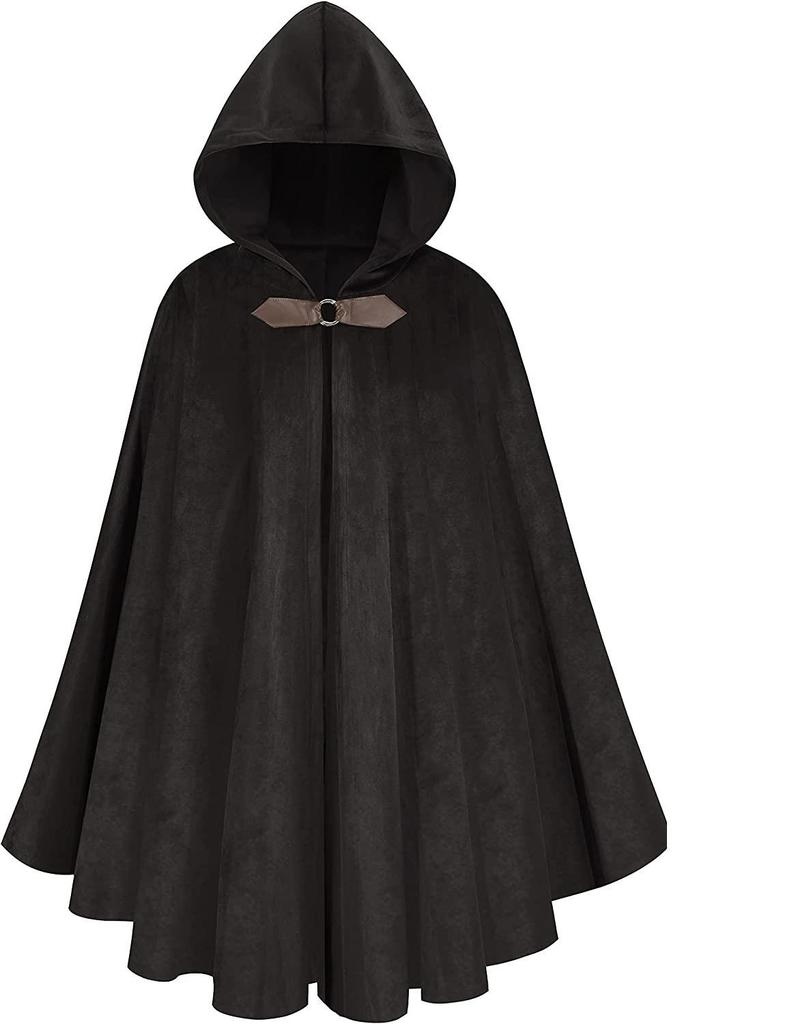 Medieval Suede Velvet Warrior Cloak Costume